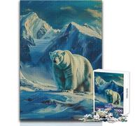 1000 Piece Jigsaw Puzzle for Teenagers Polar Bear in Svalbard Difficult Challenge Family Game Suitable for Ages 14 And Up (size 50x75cm)