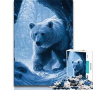 1000 Piece Jigsaw Puzzle for Teenagers Polar Bear in Winter Impossible Game Precision Cutting Gift For Birthdays (size 50x75cm)