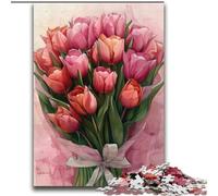 1000 Piece Jigsaw Puzzle for Teenagers Radiant Tulip Bouquet Impossible Game Precision Cutting Gift For Birthdays (size 38x52cm)