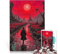 1000 Piece Jigsaw Puzzle for teenagers Red Moon of Ruin Denksportaufgabe für Einzigartige Geburtstags- und Geschenkideen38x26cm