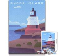 1000 Piece Jigsaw Puzzle for Teenagers Rhode Island Unique Challenge Game Stress Reliever Secret Santa Gifts Size 50x75cm