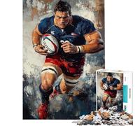 1000 Piece Jigsaw Puzzle for Teenagers Rugby Rush Educational Game Toy Intellectual Game Gifts for Women Men Tough Challenge (size 38x26cm)