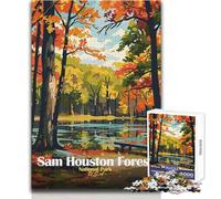 1000 Piece Jigsaw Puzzle for Teenagers Sam Houston Forest National Park Unique Challenge Game Stress Reliever Secret Santa Gifts Size 38x26cm