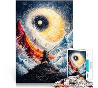 1000 Piece Jigsaw Puzzle for teenagers Samurai and Yin Yang Herausfordernd Schwierig Geschenke für Freunde und Familie52x38cm