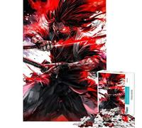 1000 Piece Jigsaw Puzzle for Teenagers Samurai Warrior Rage Puzzles for Adults Family Games Staycation Kill Time Challenging Game Gifts (Size 50x75cm)