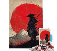 1000 Piece Jigsaw Puzzle for Teenagers Samurai Warrior with Rising Sun Fun at Home Activities, Improve Memory Family Games Suitable for Ages 14 And Up (50x75cm)