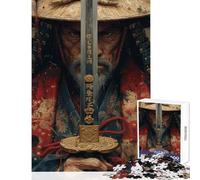 1000 Piece Jigsaw Puzzle for Teenagers Samurai with A Sword Fun Games Difficult Challenge DIY Toys Artists' Collection, Fine Arts (38X26CM)