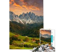 1000 Piece Jigsaw Puzzle for Teenagers Santa Maddalena Jigsaw for Adults Brain Teaser Game A Work of Art Christmas Birthday Gifts (Size 38x26cm)
