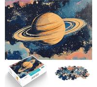 1000 Piece Jigsaw Puzzle for teenagers Saturn in Space Denksportaufgabe für Einzigartige Geburtstags- und Geschenkideen75x50cm