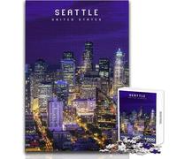 1000 Piece Jigsaw Puzzle for Teenagers Seattle Unique Challenge Game Stress Reliever Secret Santa Gifts Size 50x75cm