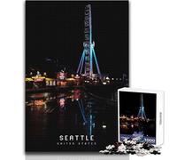 1000 Piece Jigsaw Puzzle for Teenagers Seattle Unique Challenge Game Stress Reliever Secret Santa Gifts Size 50x75cm