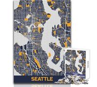 1000 Piece Jigsaw Puzzle for Teenagers Seattle Unique Challenge Game Stress Reliever Secret Santa Gifts Size 38x52cm
