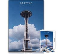 1000 Piece Jigsaw Puzzle for Teenagers Seattle Unique Challenge Game Stress Reliever Secret Santa Gifts Size 50x75cm