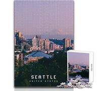 1000 Piece Jigsaw Puzzle for Teenagers Seattle Unique Challenge Game Stress Reliever Secret Santa Gifts Size 38x52cm
