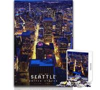 1000 Piece Jigsaw Puzzle for Teenagers Seattle Unique Challenge Game Stress Reliever Secret Santa Gifts Size 38x52cm