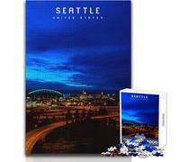 1000 Piece Jigsaw Puzzle for Teenagers Seattle Unique Challenge Game Stress Reliever Secret Santa Gifts Size 50x75cm