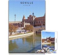 1000 Piece Jigsaw Puzzle for Teenagers Seville Unique Challenge Game Stress Reliever Secret Santa Gifts Size 38x52cm