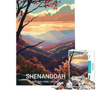 1000 Piece Jigsaw Puzzle for Teenagers Shenandoah National Park Learning Educational Toys Relax Games Family Activities Gifts for Women Men (Size 50x75cm)