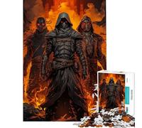 1000 Piece Jigsaw Puzzle for Teenagers Silent Shadows Ninja Jigsaw for Adults Brain Teaser Game A Work of Art Christmas Birthday Gifts (Size 38x26cm)