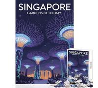 1000 Piece Jigsaw Puzzle for Teenagers Singapore Gardens by The Bay Illustration 1000 Piece Jigsaw Educational Toy Great Gifts for Games A Work of Art (38x52cm)