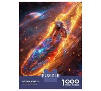 1000 Piece Jigsaw Puzzle for Teenagers Space Surfer Adult Jigsaw Fun Games Presents for Women Unique Birthday And Xmas Gifts 52x38cm/1000pcs