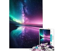 1000 Piece Jigsaw Puzzle for Teenagers Starry Beach Reflections Puzzle For Teenagers Enhance Memory Help The Brain Exercise Educational Family Game (Size 38x26cm)
