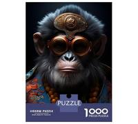 1000 Piece Jigsaw Puzzle for Teenagers Steampunk Ape Monkey Jigsaw for Adults Anti-Stress Toys Birthday Present Christmas Birthday Gifts 70x50cm/1000pcs