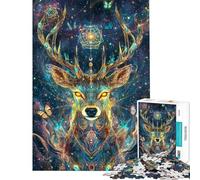1000 Piece Jigsaw Puzzle for Teenagers Stellar Deer Symphony 1000 Piece Jigsaws Practical Game Gifts for Women Men Suitable for Couples (Size 38x26cm)