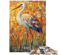 1000 Piece Jigsaw Puzzle for Teenagers Stork in Mosaic Art Puzzle For Teenagers Enhance Memory Help The Brain Exercise Educational Family Game (75x50cm/1000pcs)
