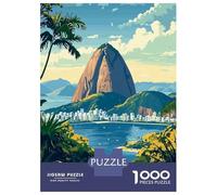 1000 Piece Jigsaw Puzzle for Teenagers Sugarloaf Mountain, Rio Jigsaw Fun Games Difficult Challenge Unique Birthday And Xmas Gifts 70x50cm/1000pcs