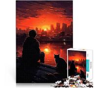 1000 Piece Jigsaw Puzzle for teenagers Sunset Reflections Schwierig und herausfordernd Kunstwerk Geschenk38x26cm