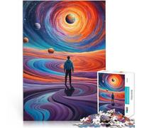 1000 Piece Jigsaw Puzzle for teenagers Surreal Cosmic Journey Through a Vibrant Vortex Lustige Spiele Wanddekoration38x26cm