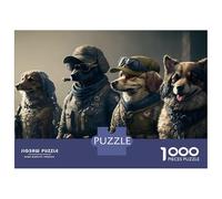 1000 Piece Jigsaw Puzzle for Teenagers The Dog Squad Puzzle for Adults DIY Toys Difficult Hard Fun at Home Activities, 52x38cm/1000pcs