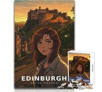 1000 Piece Jigsaw Puzzle for Teenagers The Highland Fortress in Fading Light Learning Educational Impossible Game Gift Birthday (size 38x52cm)