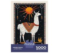1000 Piece Jigsaw Puzzle for Teenagers The Llama Card Puzzles for Adults Relax Games Enhance Memory Christmas Birthday Gifts 38x26cm/1000pcs