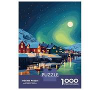 1000 Piece Jigsaw Puzzle for Teenagers Tromso, Norway Night Puzzles for Adults DIY Toys Hand Speed Race Unique Birthday And Xmas Gifts 52x38cm/1000pcs