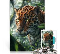 1000 Piece Jigsaw Puzzle for teenagers Tropical forest jaguar Präzisionsschnitt Einzigartige Wohndekoration und Geschenke38x26cm
