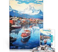 1000 Piece Jigsaw Puzzle for teenagers USHUAIA Oil Painting Intellektuelles Spiel einzigartiges Herausforderungsspiel50x70cm
