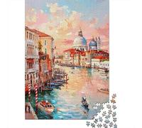 1000 Piece Jigsaw Puzzle for Teenagers Venice Canal Gondola Ride-6 Puzzles for Adults DIY Toys Hand Speed Race Unique Birthday And Xmas Gifts 70x50cm/1000pcs
