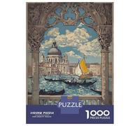 1000 Piece Jigsaw Puzzle for Teenagers Venice Gondola Scene Adult Puzzles Relax Games Analysis And Logic Christmas Birthday Gifts 70x50cm/1000pcs