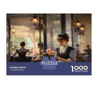 1000 Piece Jigsaw Puzzle for Teenagers Vintage Victorian Women Dining Jigsaws for Adults Relaxing Games Precision Cutting Christmas Birthday Gifts 38x26cm/1000pcs
