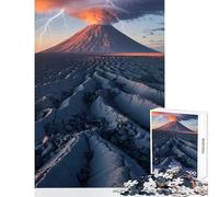 1000 Piece Jigsaw Puzzle for Teenagers Volcano Eruption with Lightning Strikes Puzzle For Teenagers Enhance Memory Help The Brain Exercise Educational Family Game (50x75cm)