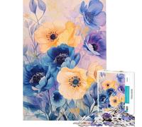 1000 Piece Jigsaw Puzzle for Teenagers Watercolor Floral Bouquet Help The Brain Exercise Birthday Present Toy Wall Decor for And from 14 Years And over (38x52cm)