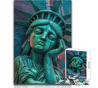 1000 Piece Jigsaw Puzzle for Teenagers Weeping Statue of Liberty Learning Educational Impossible Game Gift Birthday (size 50x75cm)