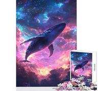 1000 Piece Jigsaw Puzzle for Teenagers Whale in The Cosmos - Impossible Game Wall Decoration Educational Toy Fun at Home Activities, (38x26cm)