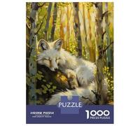 1000 Piece Jigsaw Puzzle for Teenagers White Fox Fairy Tale Magic Jigsaw for Adults Family Games Presents for Women Christmas Birthday Gifts 38x26cm/1000pcs
