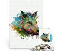1000 Piece Jigsaw Puzzle for teenagers Wild Boar Spielzeug Lernspiele Stressabbau Wunschliste mit dem Weihnachtsmann52x38cm