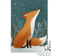 1000 Piece Jigsaw Puzzle for Teenagers Winter Fox Illustration-2 Teenager Puzzles Brain Teaser Game Presents for Women Fun Activities at Home 52x38cm/1000pcs