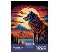 1000 Piece Jigsaw Puzzle for Teenagers Wolf Art Series Style 2 Adult Puzzles Fun Games Difficult Challenge Challenging Game Gifts 70x50cm/1000pcs