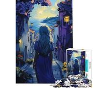 1000 Piece Jigsaw Puzzle for Teenagers Woman Walking Towards The Sea Learning Educational Toys Relax Games Family Activities Gifts for Women Men (Size 50x75cm)